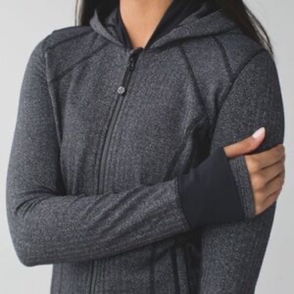 lululemon athletica Charcoal Gray Full-Zip Hooded Jacket - Picture 2 of 5